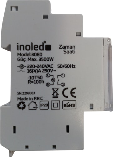 Inoled Zaman Saati Rezervli 16 Amper Sigarta Tipi 3080