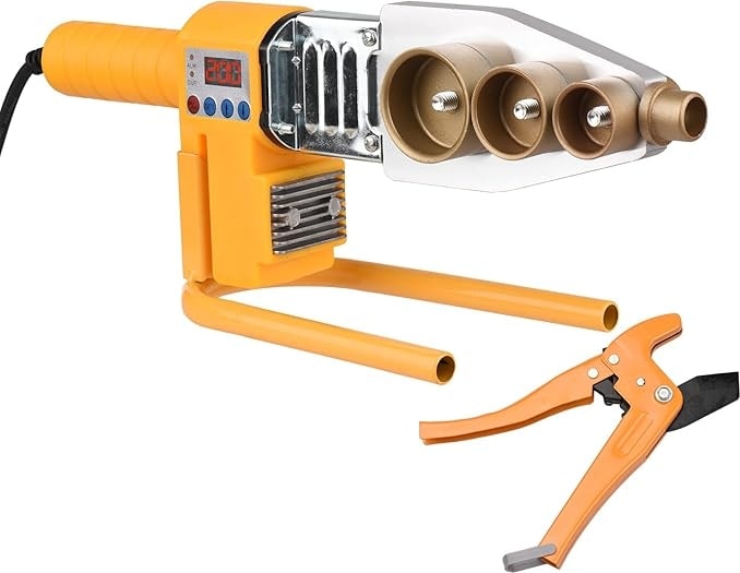 Boru Kaynak Makinesi 0-320℃ Çift Isı Yayılımlı Ayarlanabilir Dijital Soket Füzyon Kaynakçı 6 Pafta Kafası 20/25/32/40/ 50/ 63MM Demir 1000W Ppr Pe Hdpe Için Elektrikli Boru Isıtma Genel