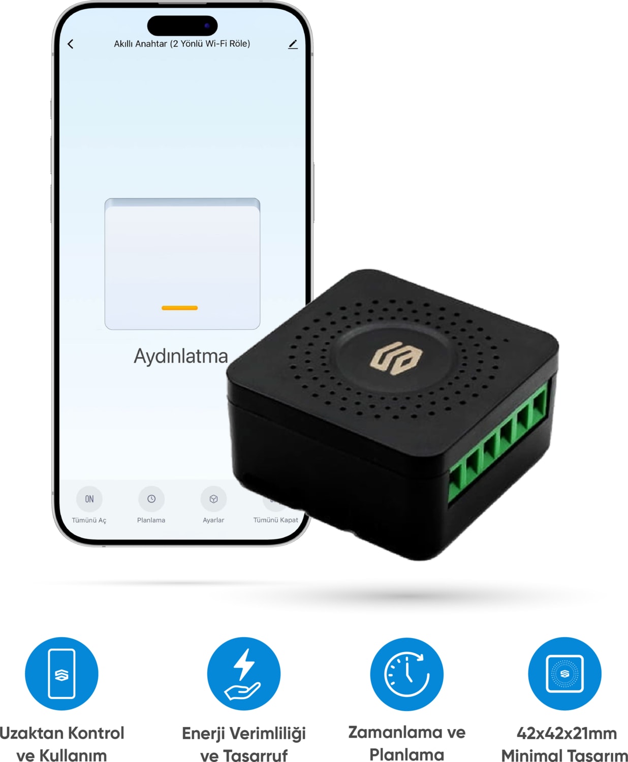 Akıllı Röle 1 Yönlü Wi-fi Kontrollü