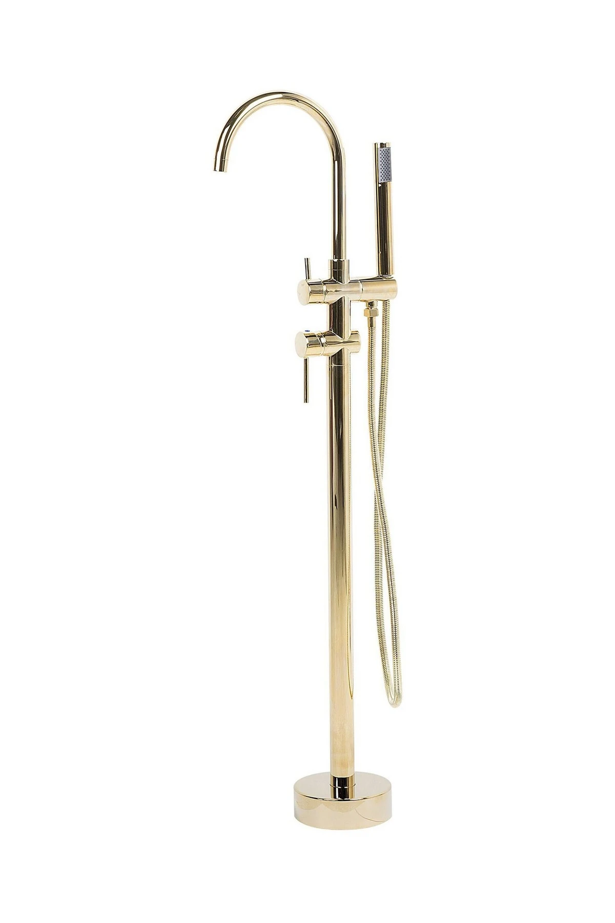 TUGELA Serbest Küvet Musluğu, Seramik Kartuşlu, El Duş Başlıklı Modern Banyo Bataryası