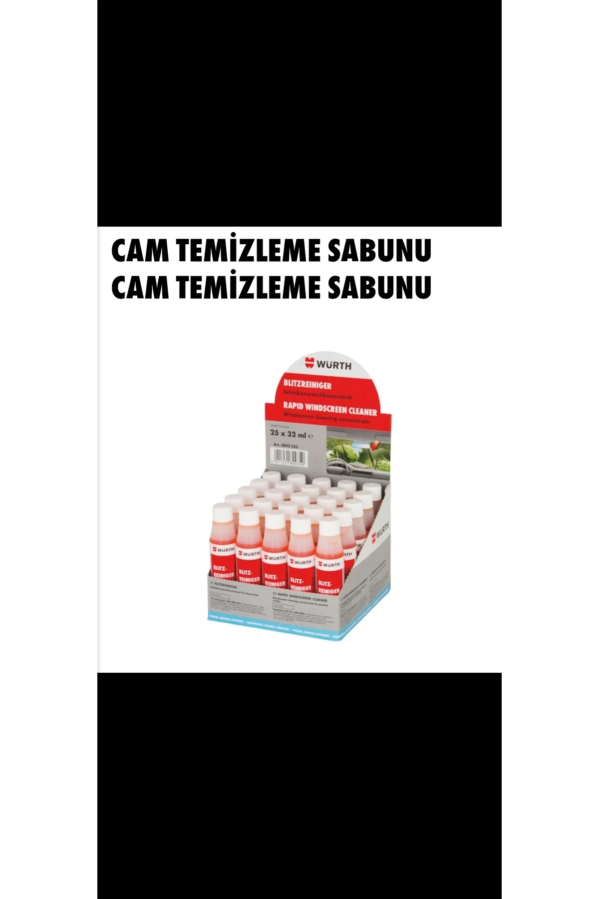 Cam Temizleme Sabunu 32ml 25li