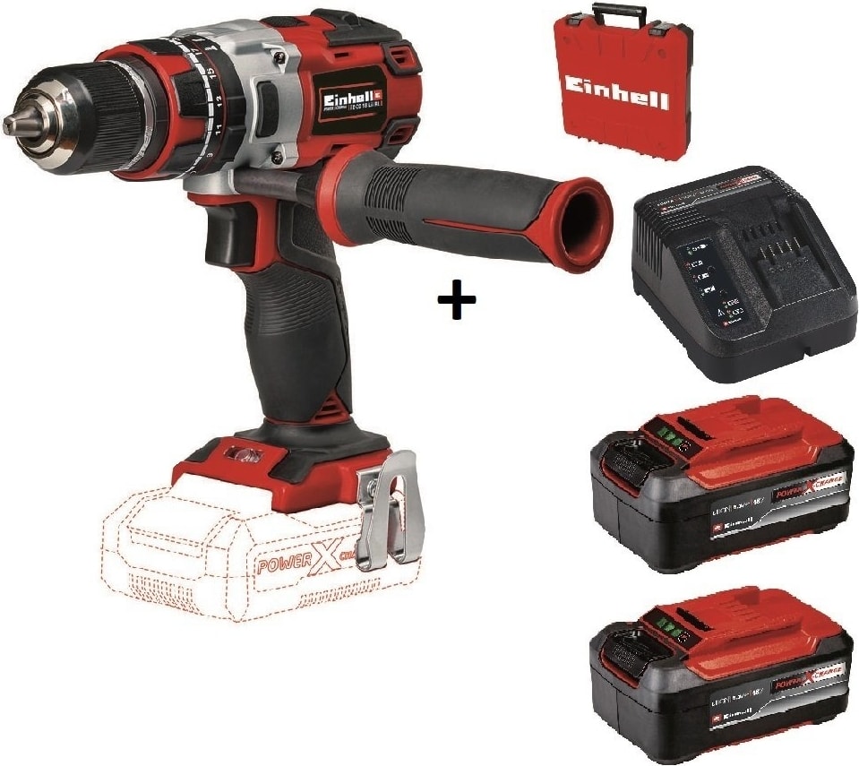 EİNHELL Te-Cd 18 Li-I Bl Akülü Darbeli Matkap Vidalama + 2* 5.2 Ah Plus Starter Kit + Çanta