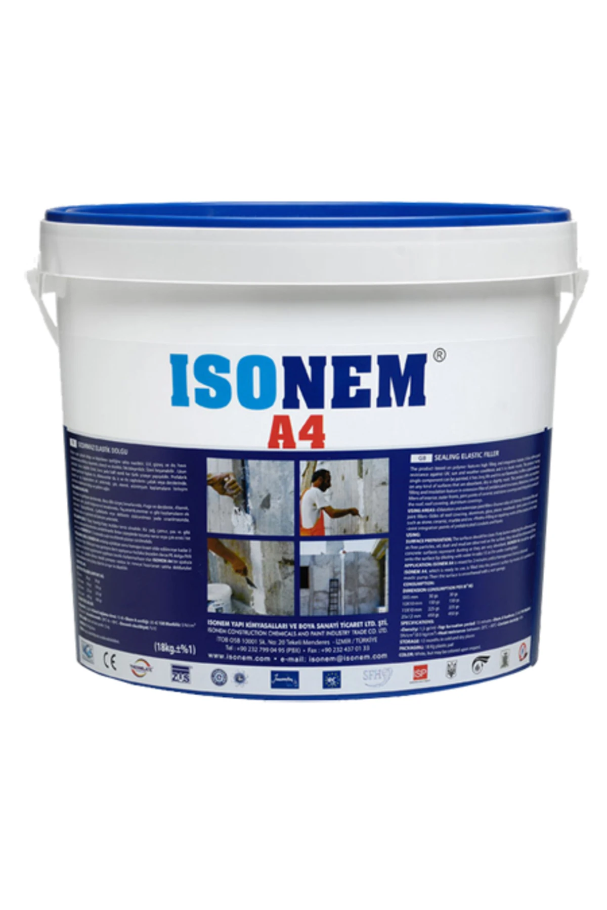 A4 Polimer Esaslı Dolgu ve Tamir Mastiği 10 Kg Beyaz