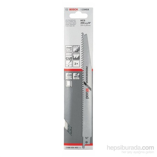 - Progressor Serisi Ahşap İçin Tilki Kuyruğu Bıçağı S 2345 X - 2'Li Paket
