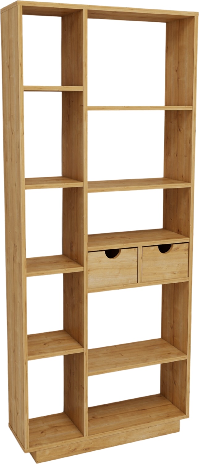 Luma 10 Bölmeli 2 Dolaplı Modern Kitaplık Safirmeşe - Luma
