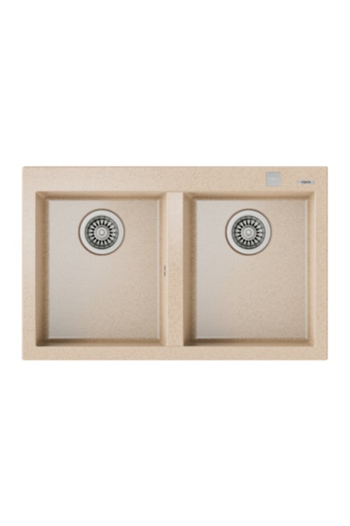 Bej Forsquare 790 Tg Çift Gözlü Damlalıksız Granit Eviye (.115260016)