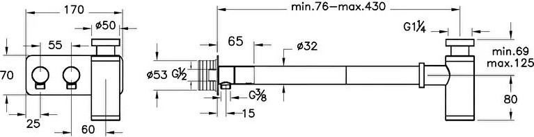 A4515634 Origin Lavabo Sifon Seti Fırçalı Nikel