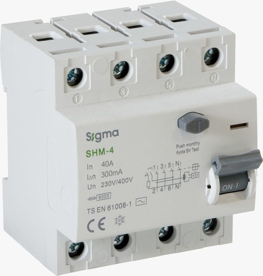 SHM4040300 4p 40A 300MA 6ka 230V Kaçak Akım Koruma Rölesi