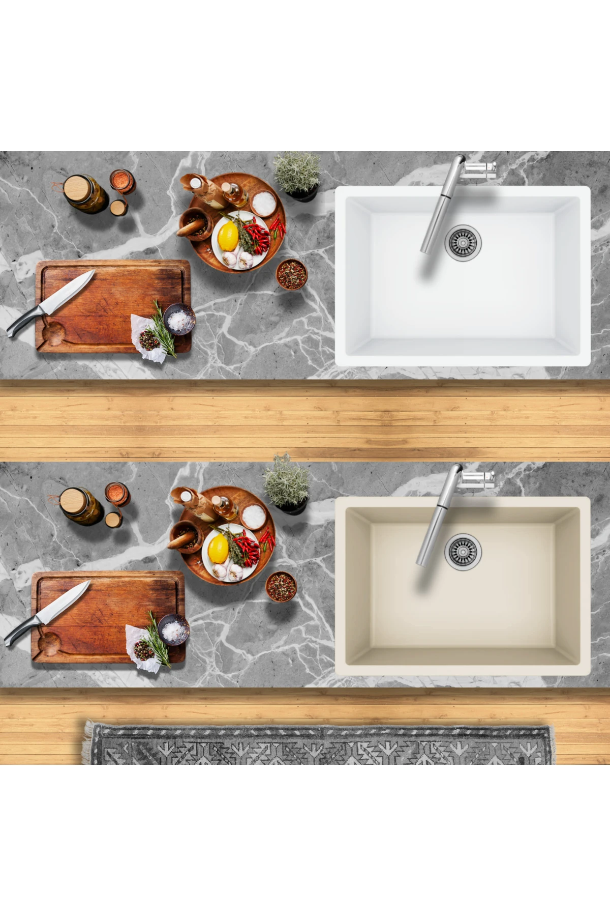 Granit Evye NERO XL Series White I BEYAZ I (61x45.5)