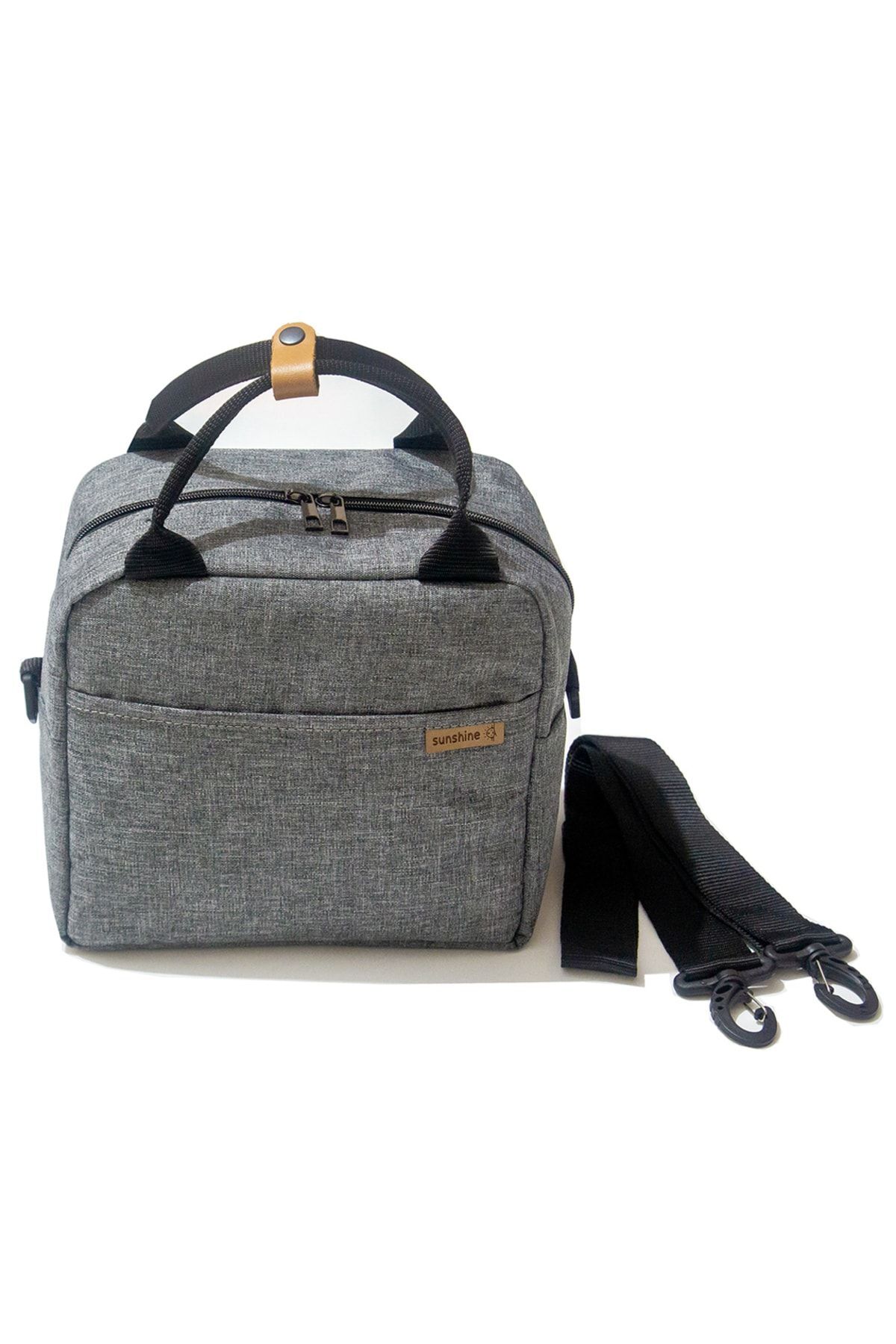 Gri Termal Isı Izolasyonlu Su Geçirmez Termal Çanta Yemek Taşıma Ek Gıda Beslenme Çantası