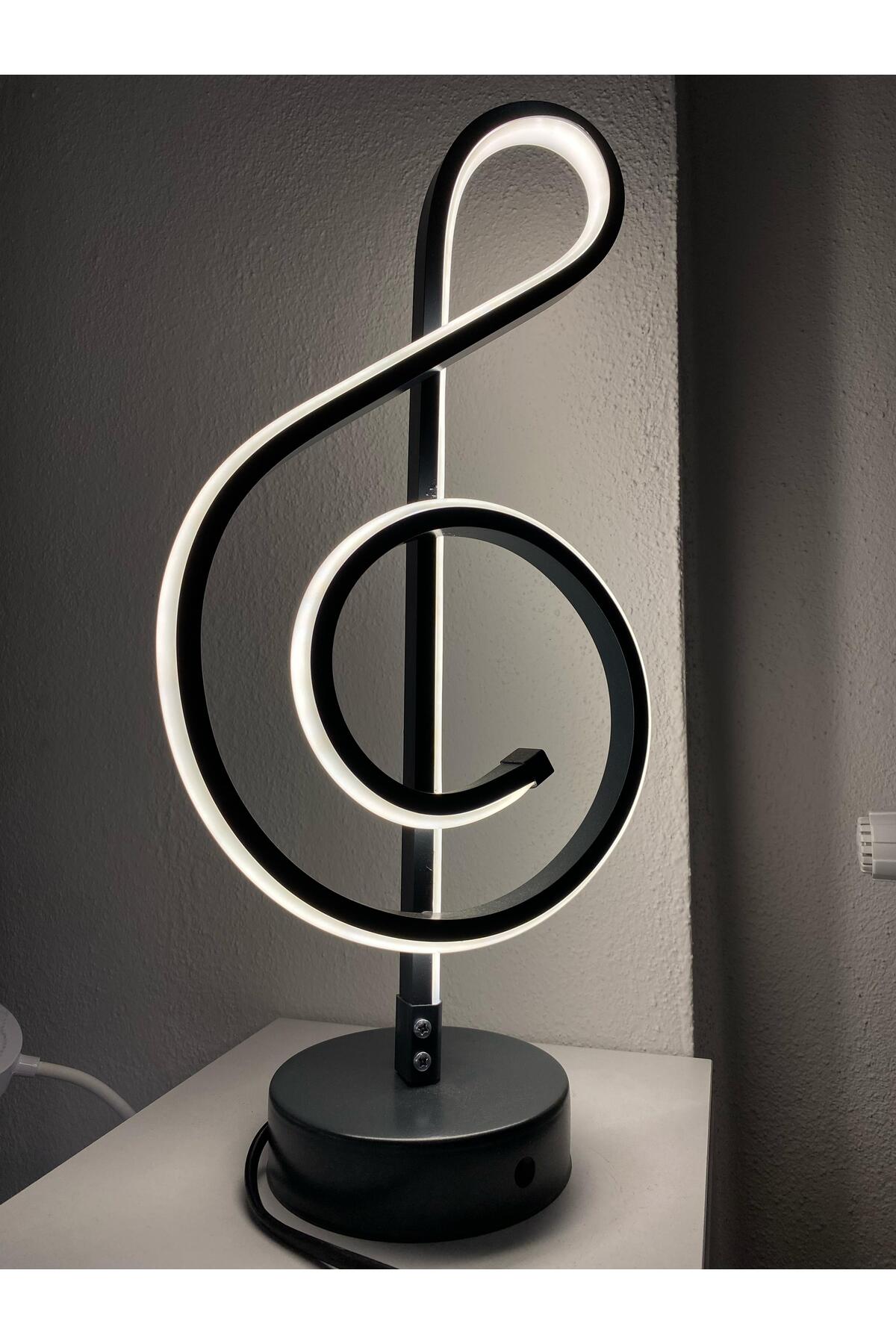 Sol Anahtarı Masa Lambası Üç Renk Siyah Kasa Led