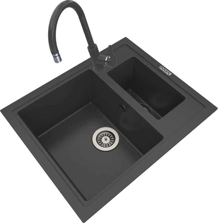 Cristalüx Granit Eviye P-04+Swan-3 Antrasit