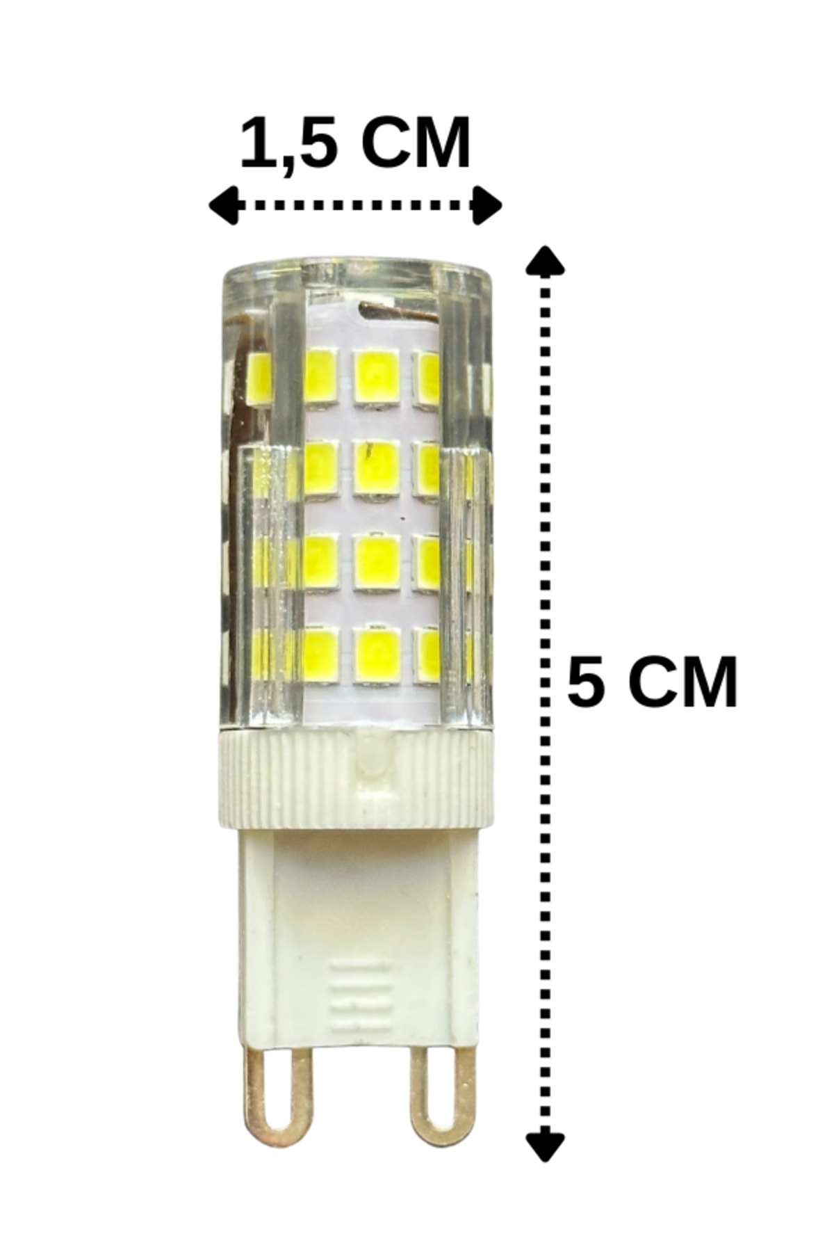 (5 Adet) 5W (37W) 6500K (Beyaz Işık) G9 Duylu Dim Edilebilir Led Kapsül Ampul