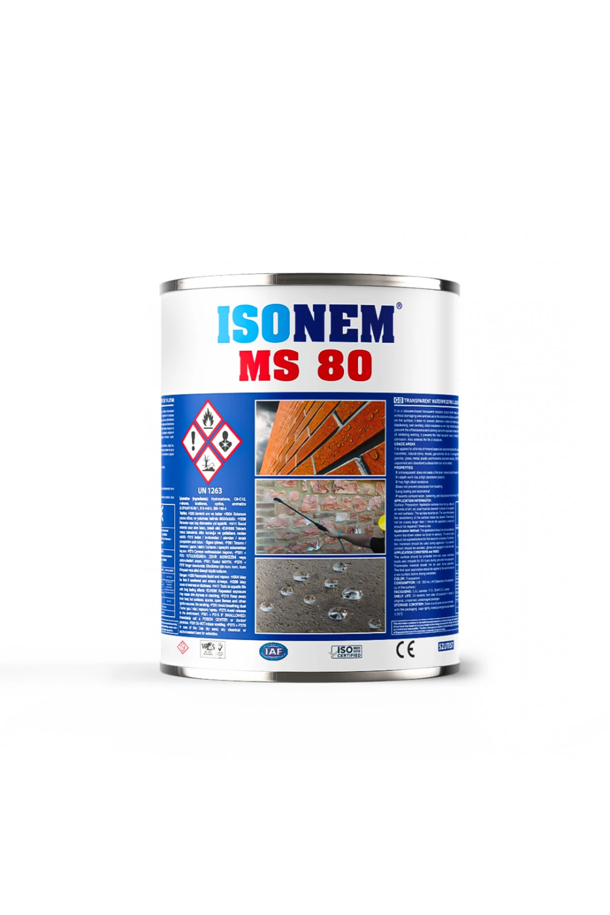 MS80 Dış Cephe Şeffaf Sıvı Yalıtım Malzemesi 3,5 L