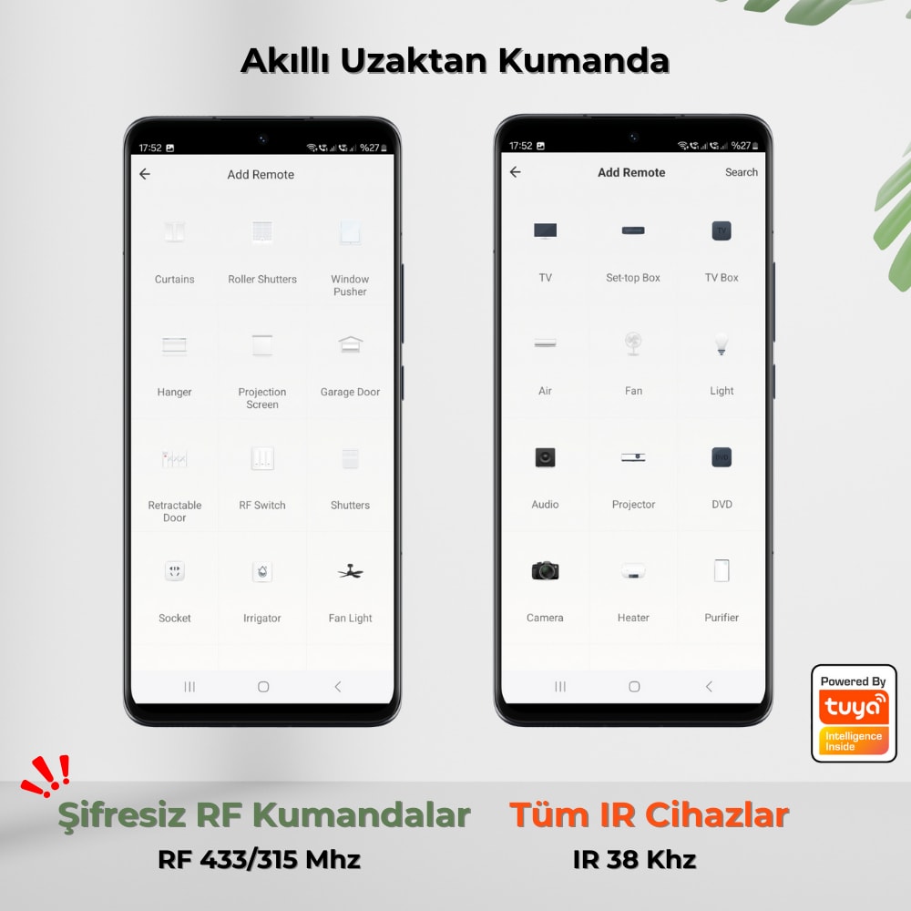 Wifi Akıllı Ir + Rf Kumanda ( Tuya Smart Life Uyumlu )