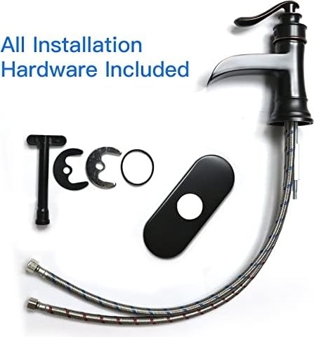 Şelale Çıkışı, Tek Kollu Lavabo Musluğu, Lavabo Armatürü, Orb Yağı Ovulmuş Bronz, 9233