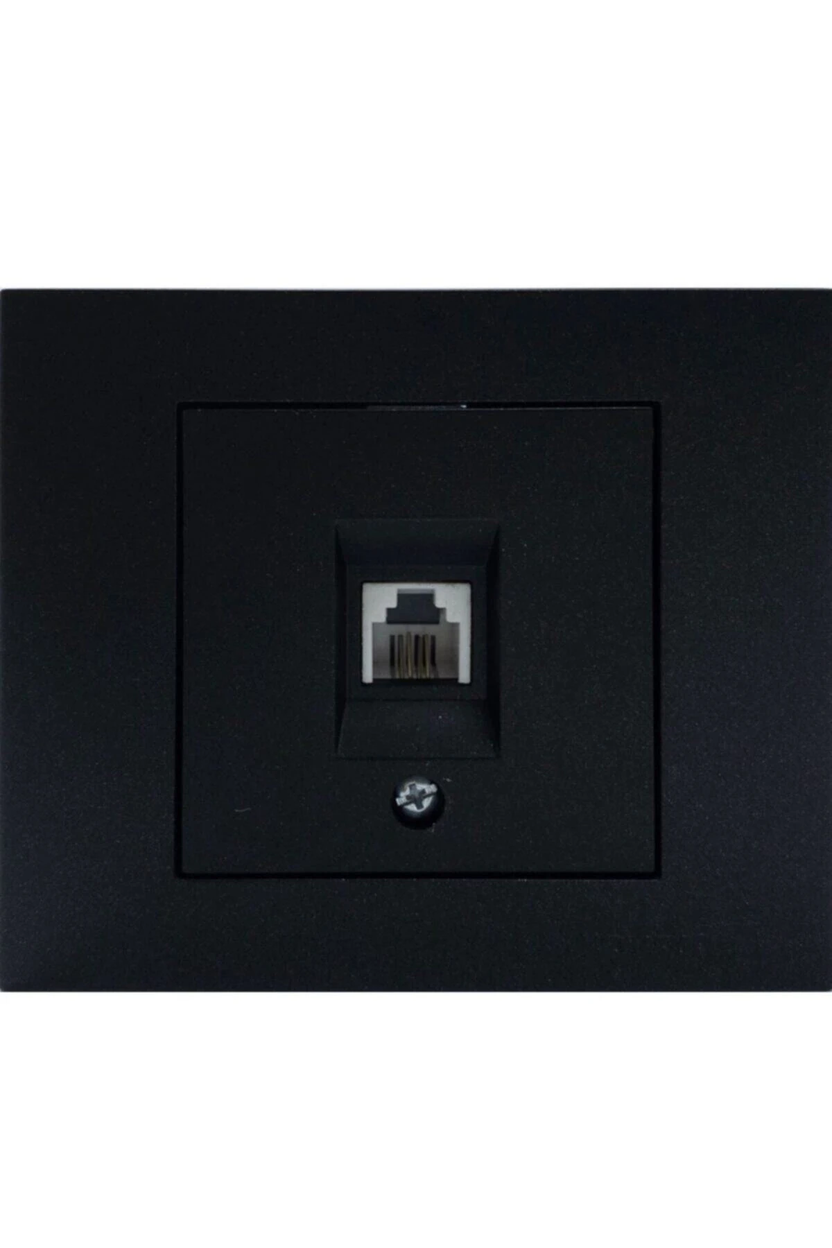 5 Adet Ovivo Grano Siyah Telefon Prizi 5'li Çerçeve Dahil