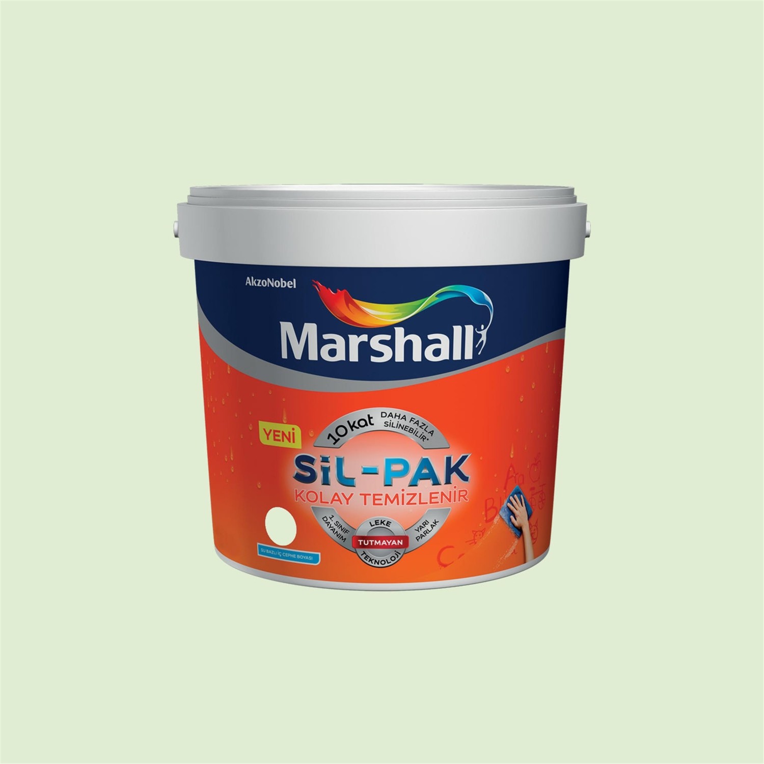 Buz Beyazı 7,5 Litre Sil-Pak Kolay Temizlenir Silinebilir Su Bazlı Iç Cephe Boyası (MARSHALL.5253984)