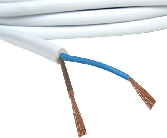 Dekoratif Örgülü Kumaş Kablo Kırmızı Renk 2X0,50MM 1 Metre