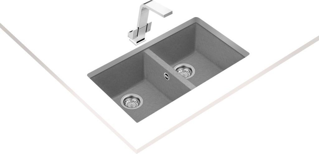 Square 760 Tg Tezgah Altı Stone Grey Granit Evye
