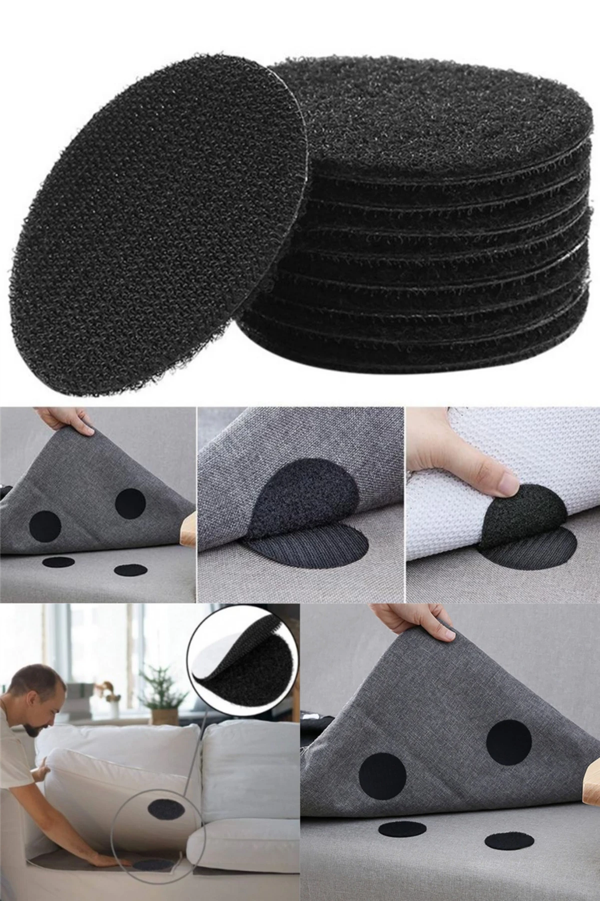 Halı Kaydırmaz Bant Kayma Önleyici Cırtlı Yapışkan Bant 10 Adet