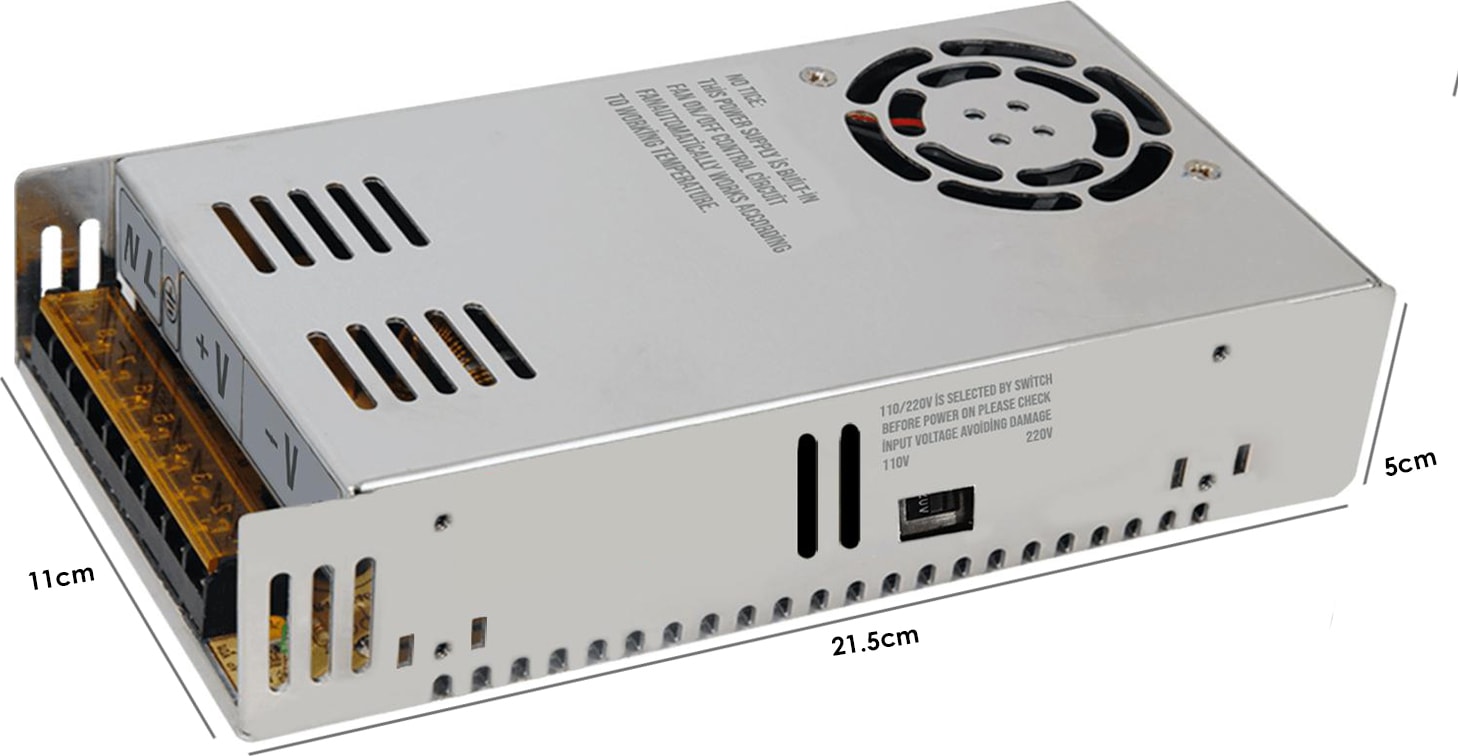 Adaptör 24V 20A Metal Kasa  MZ-2420