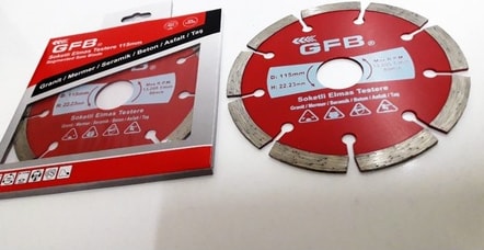 Elmas Testere Soketli 115 mm Beton Mermer Fayans Tuğla Asfalt