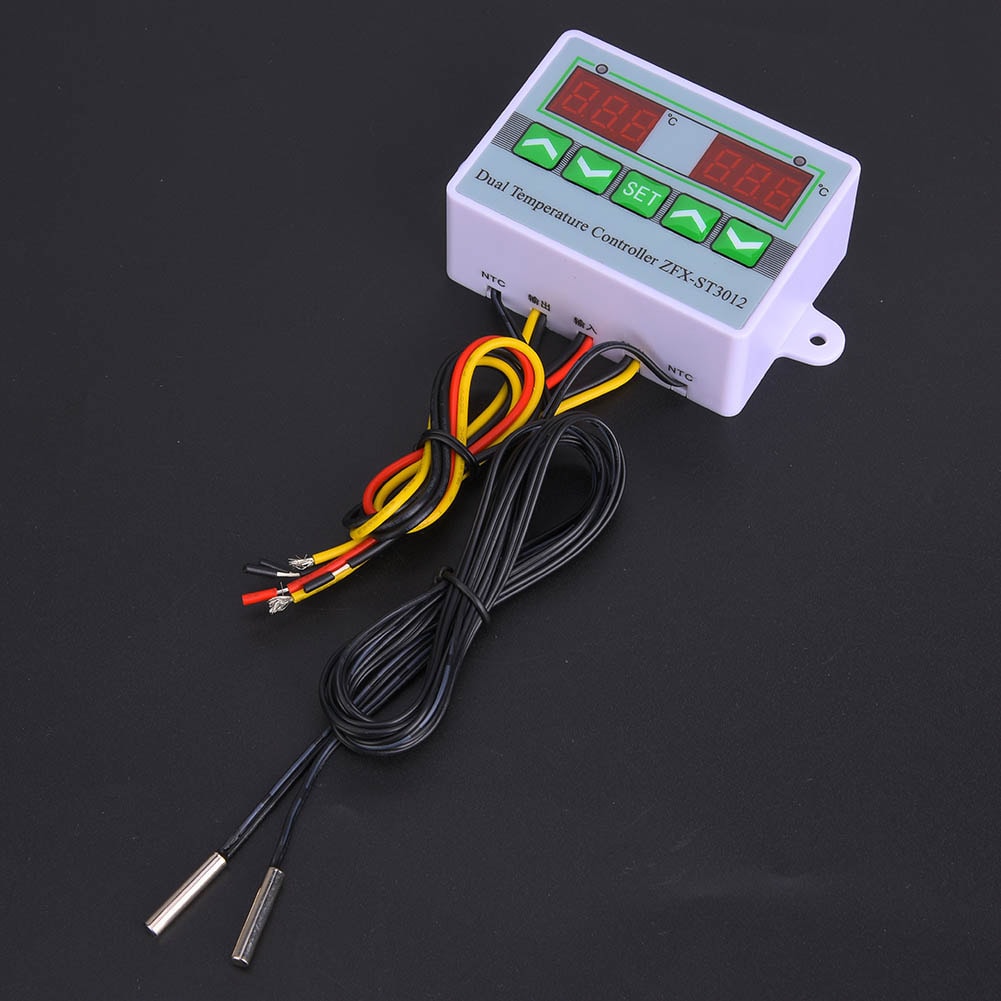 ST3012 Sıcaklık Kontrol Cihazı Akıllı Dijital Ekranlı Çift Kanallı Sıcaklık Kontrol ANAHTARIDC12V (Yurt Dışından)