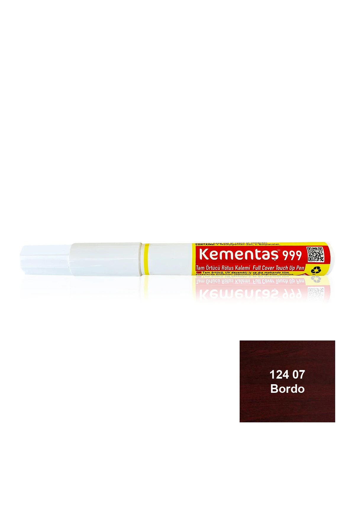 124 07 (DS) Bordo Tam Örtücü Rötuş Kalemi Tam Örtücü Rötuş Kalemleri