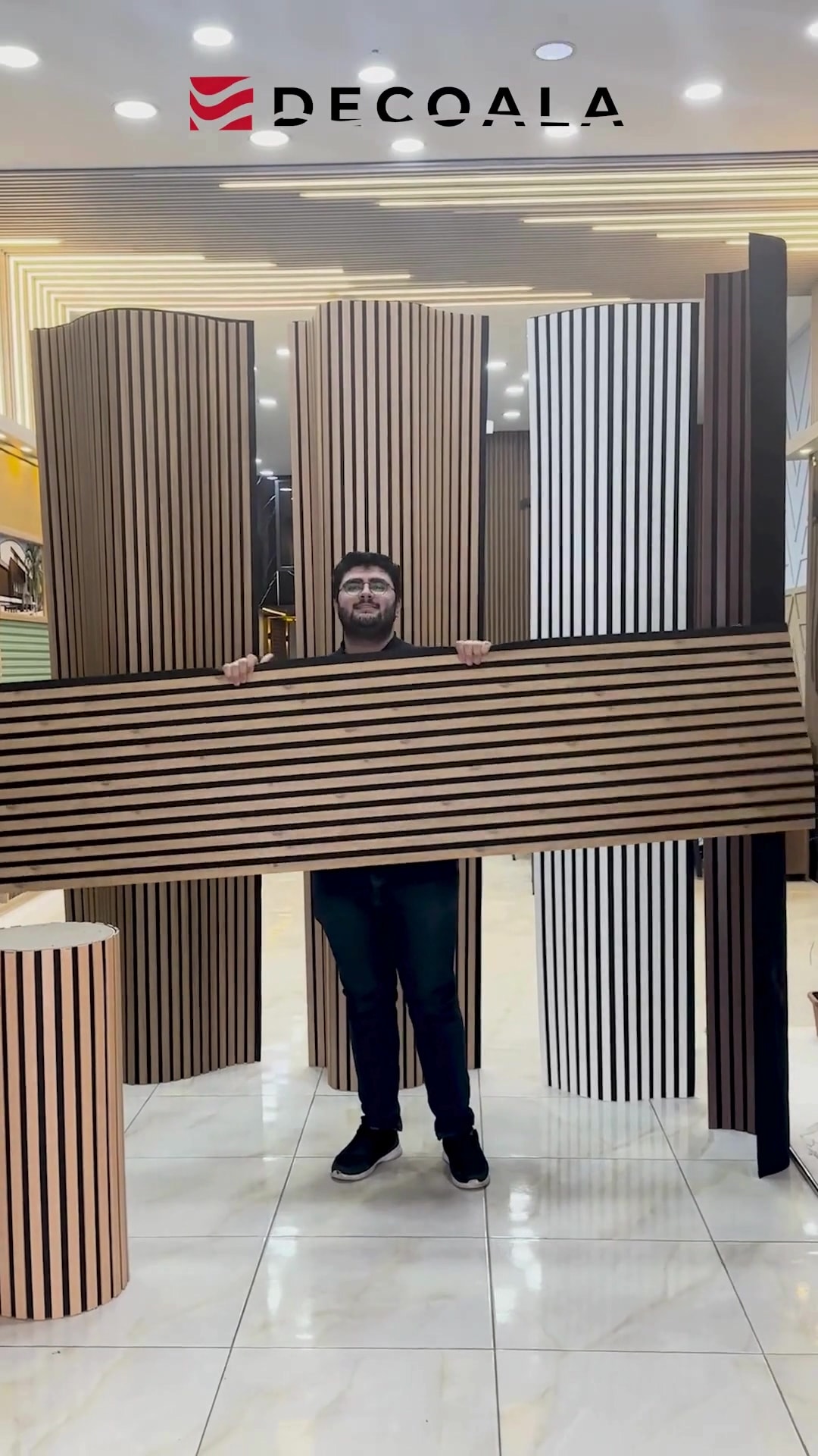 Mdf Ahşap Akustik Duvar Paneli 60 X 275 Cm - ANTRASİT