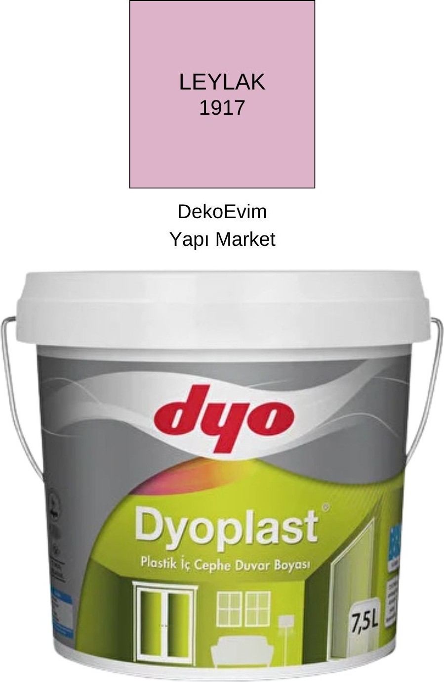 plast Plastik Iç Cephe Duvar B. Leylak 7,5 Lt.