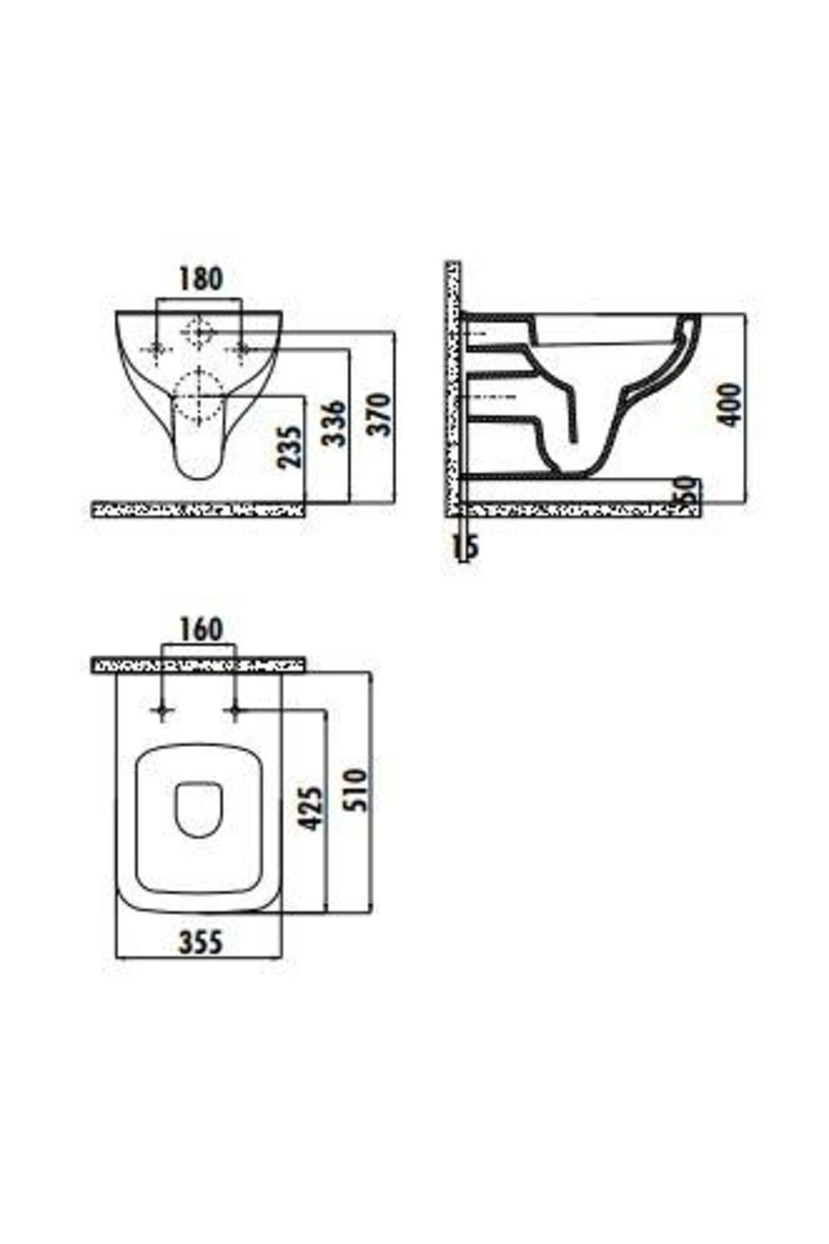 Bene Asma Klozet BN320 Kapak Hariç