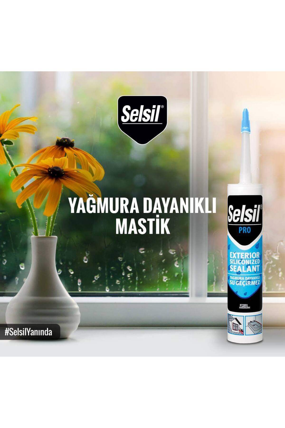 Yağmura ve Suya Dayanıklı Mastik Beyaz 485 Gr