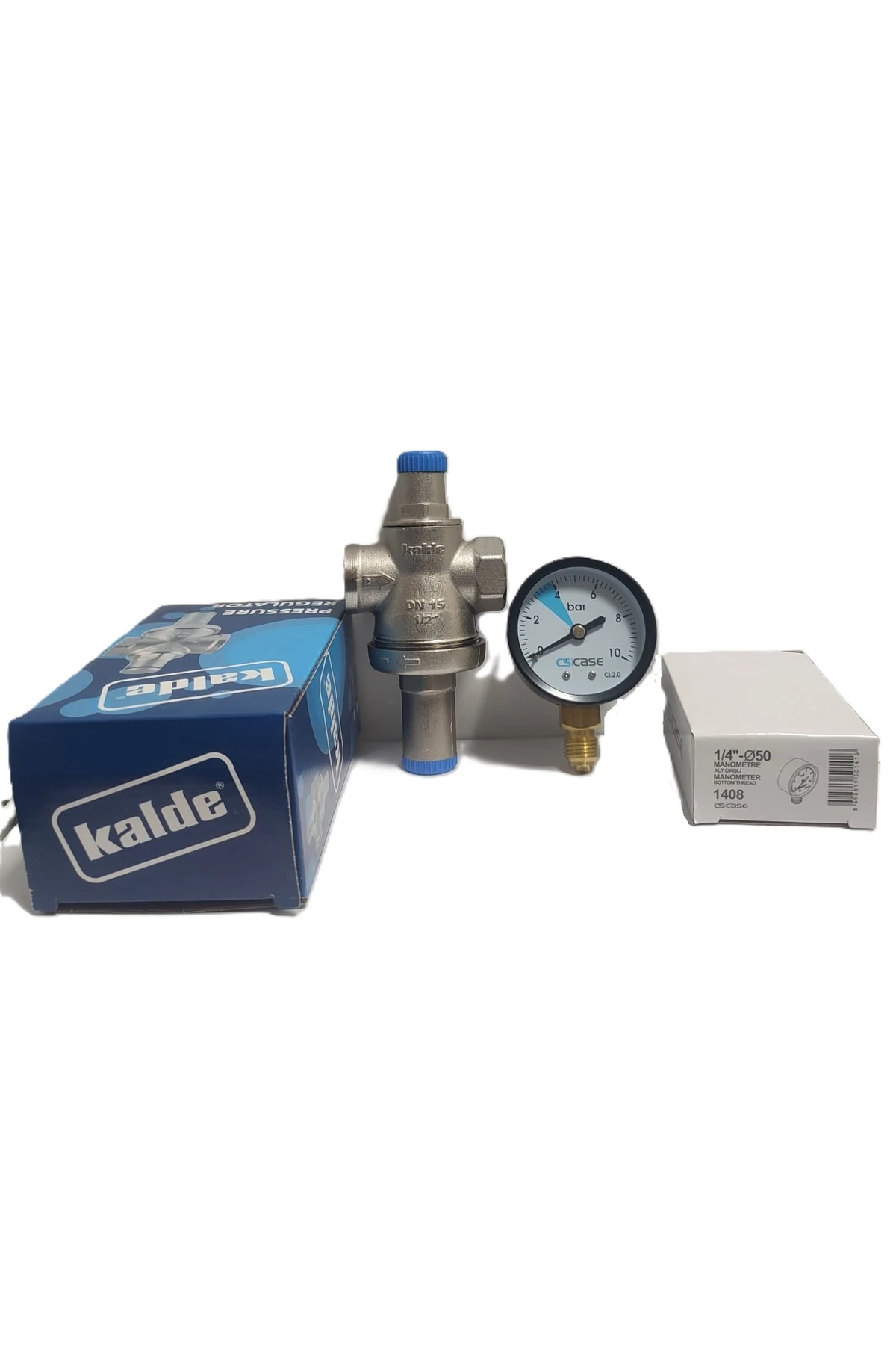 1/2" DN15 Rekorsuz Su Basınç Düşürücü (Manometreli) - Pressure Reducing Valves (With Manometer)