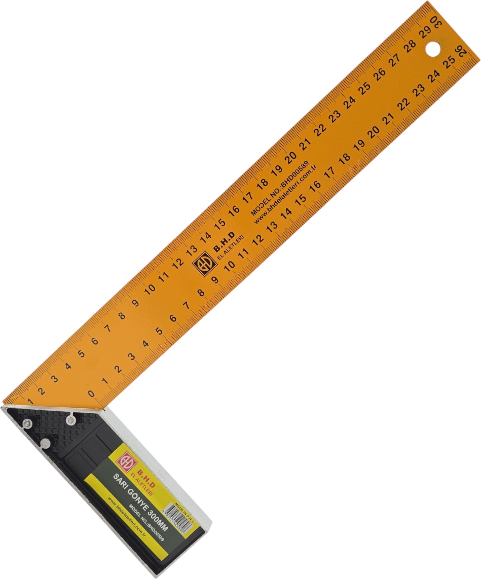 B.h.d BHD00589 300MM/30CM Sarı L Marangoz Gönye