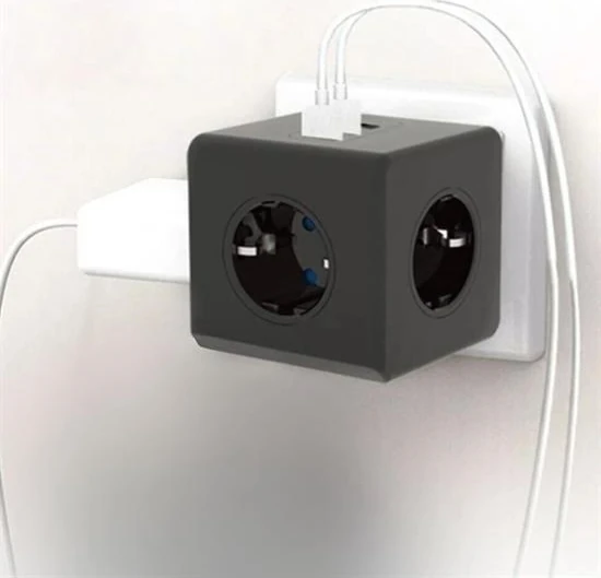 ® Akıllı Küp Priz: 3 Ac + 3 Usb, Isı ve Çocuk Korumalı