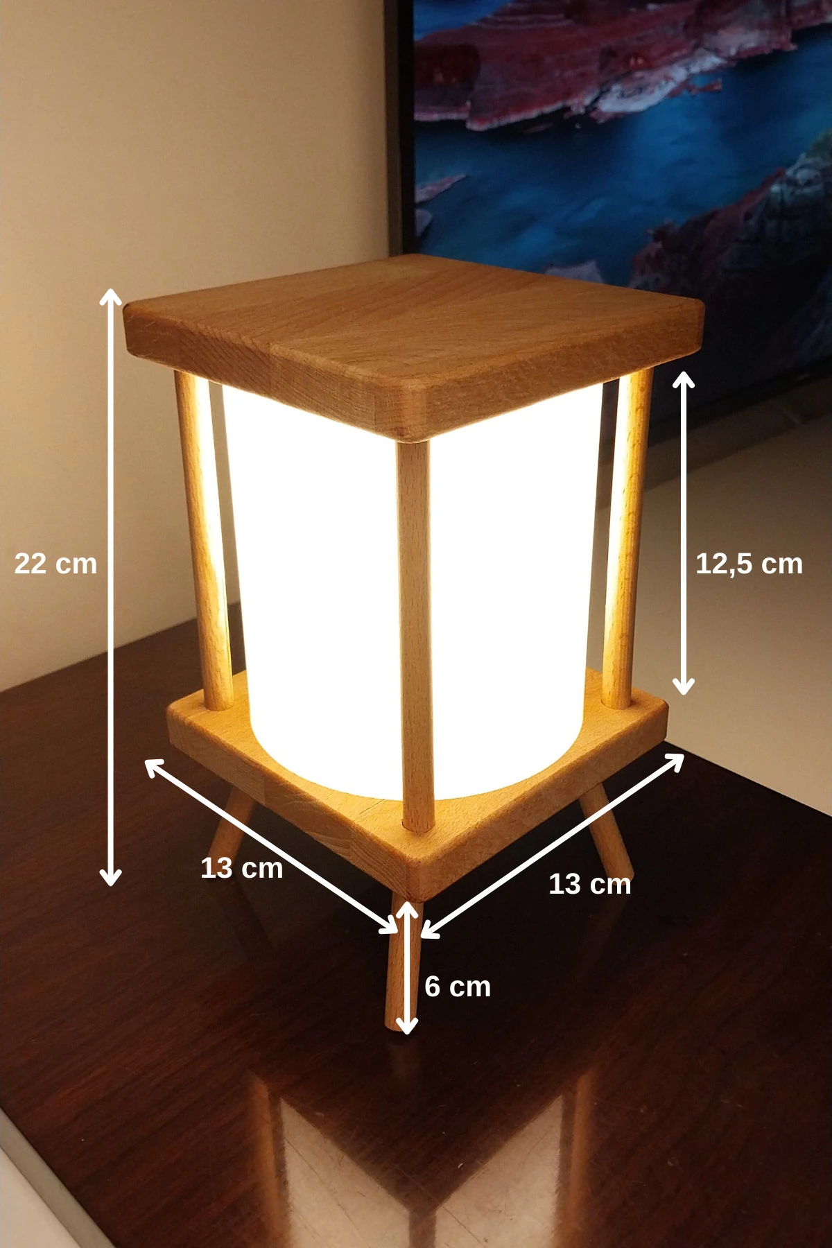 Aç-kapa Anahtarlı Lambader, Gece Lambası, Ahşap Lambader