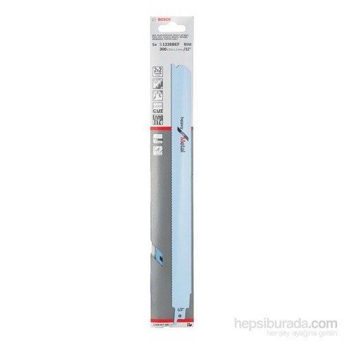 BOSCH - Heavy Serisi Metal İçin Tilki Kuyruğu Bıçağı S 1226 Bef - 5'Li Paket