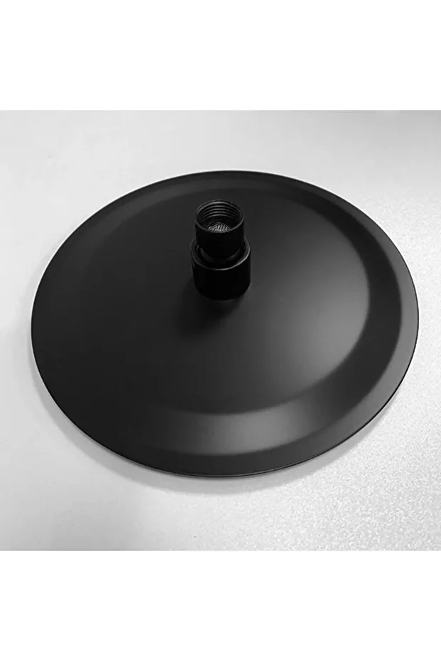 Tepe Duş Başlığı Oval Slim 304 Metal Ø25 Cm Siyah Ktd106-b