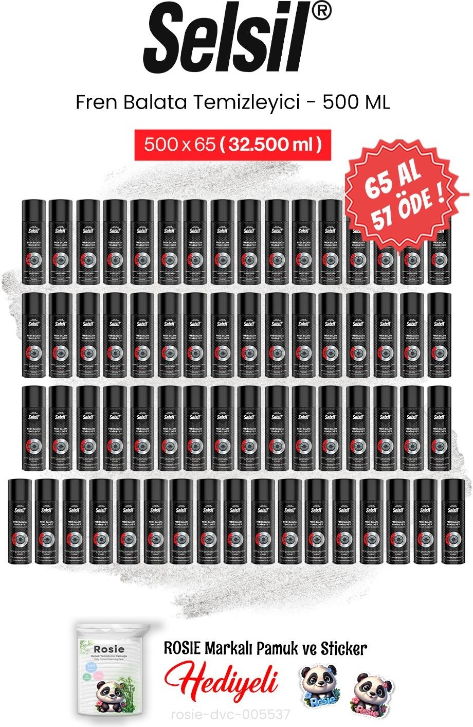 65 Al 57 Öde, 500 ml Fren Balata Temizleyici Sprey ve Rosie Pamuk