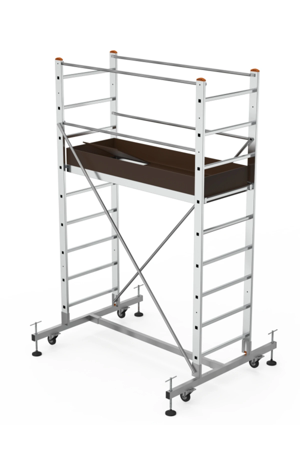 Çok Amaçlı Alüminyum Çalışma Platform 2.5 Metre Iskele Merdiven