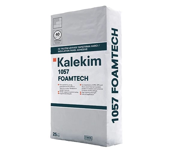 KALEKİM 1057 FOAMTECH ÇİMENTO ESASLI, YALITIM LEVHASI YAPIŞTIRMA HARCI