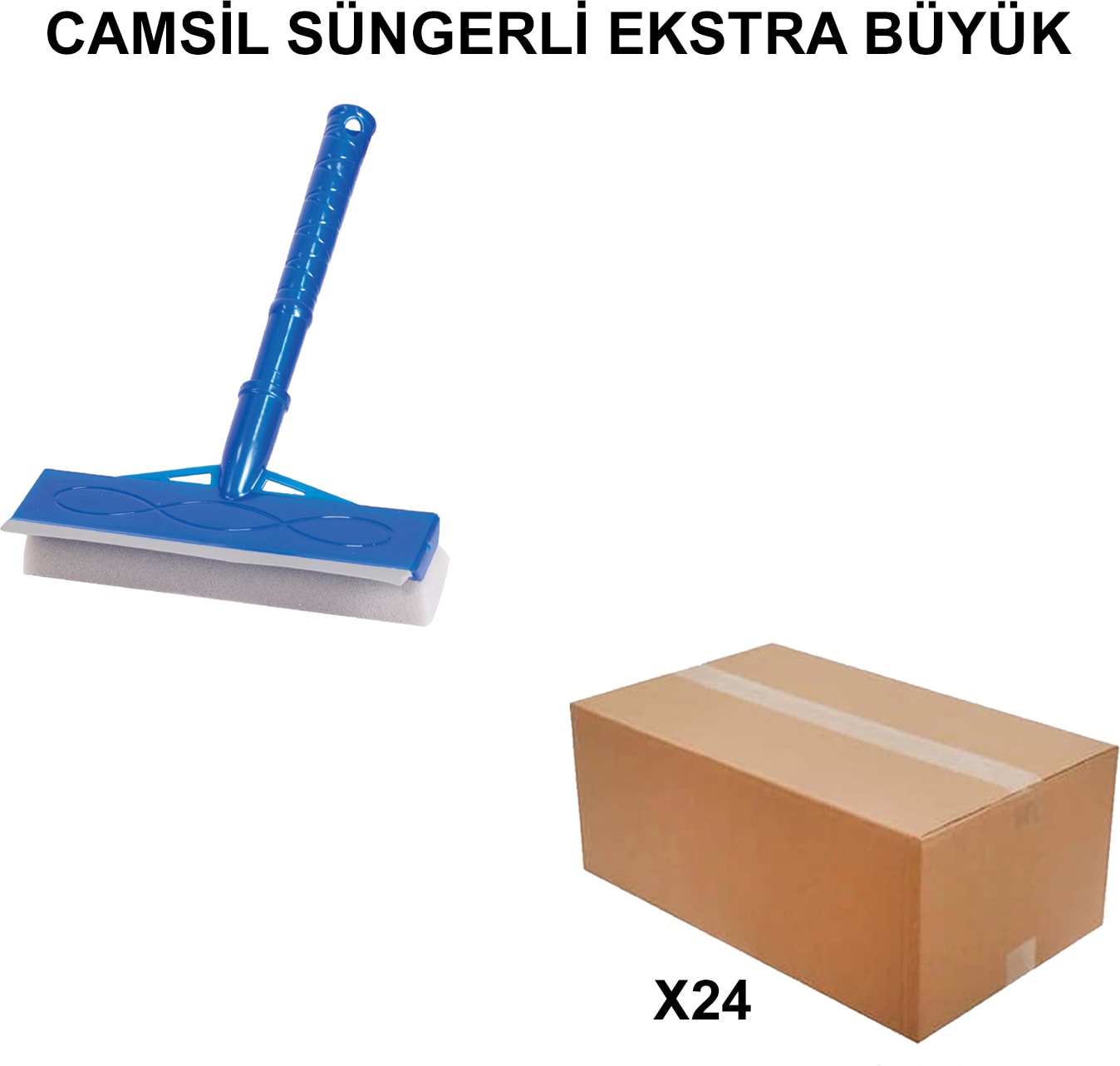 İZMİR FIRÇA Ege ArgeToptan Camsil Süngerli Extra Büyük - 24 Adet 005075