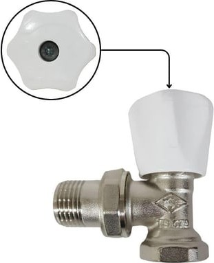 Köşe Radyatör Vanası - 1/2" - Radiator Valve
