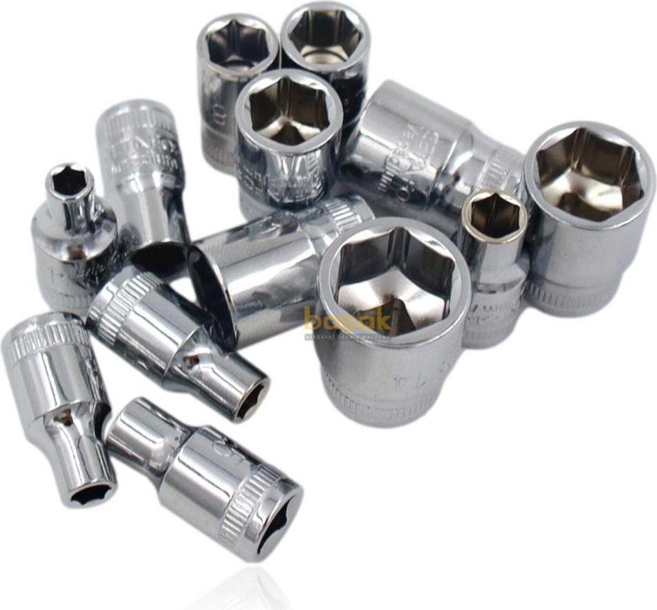 4 - 14MM 1/4" Raylı 13 Parça Lokma Anahtar Takımı C02-RH13