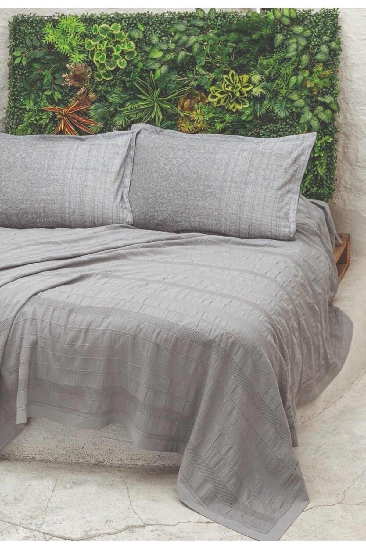 RİVER 4 PARÇA ÇİFT KİŞİLİK PİKE (230X250), FITTD. ÇARŞAF , YASTIK KILIFI TAKIMI %100 PAMUK