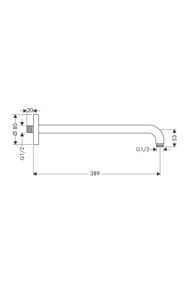 Duş Dirseği 38.9 Cm - 27413670