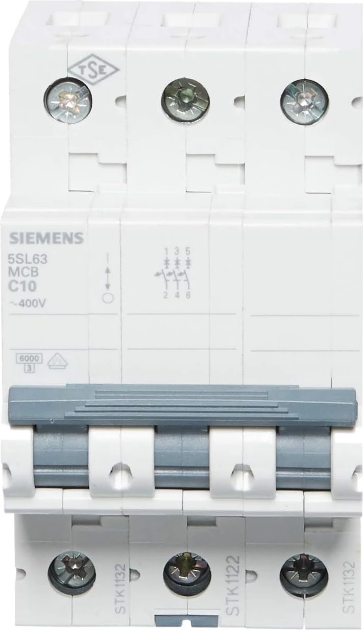 10A; 3 Fazlı; 5sl Anahtarlı Otomatik Sigorta; 6ka; C Tipi; Yavaş Karakterli