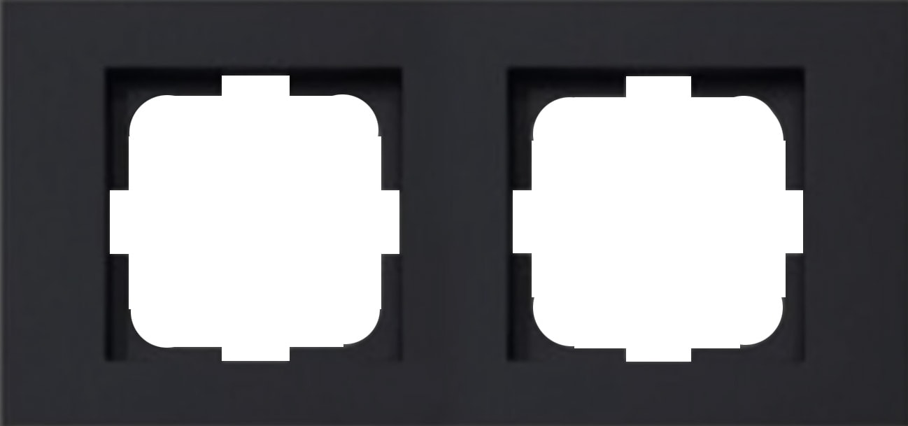 Grano Metalik Siyah Ikili Çerçeve