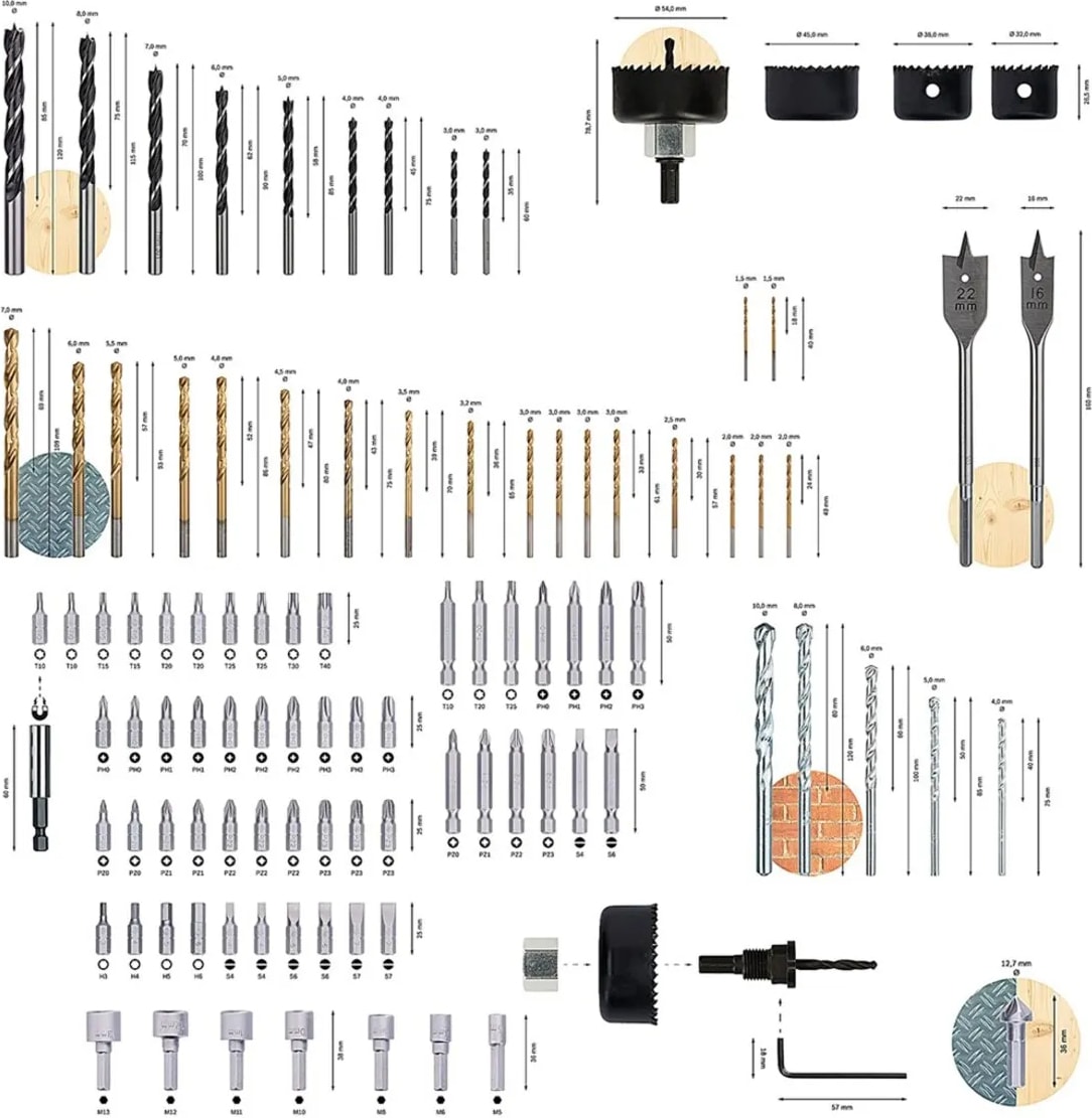 BOSCH V-Line 103 Parça Matkap & Vidalama Karışık Aksesuar Seti - 2607017367